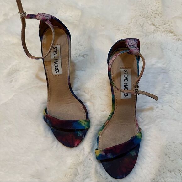 Steve Madden size 6 tie-dye strap heels - Picture 8 of 15